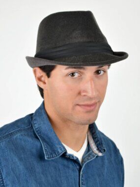 Fedora Trilby Hat- Fall/Winter - Charcoal Gray W/ Black Band -L/XL -NWT H1805015